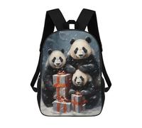 sinyumoney Merry Xmas Panda Family Sacs À Dos Pour Enfants, Sac D'école Imprimé En 3D, Cartable Pour Enfants, Sac De Voyage, Sac À Dos Garçon Fille, Sac D'école Pour Enfants 17inch