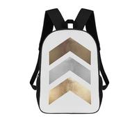 sinyumoney Metal And Gold Art 01 Sac À Dos Scolaire Pour Adolescents, Imprimé En 3D, Ajustable, À Poches Tendance, Pour Enfants, Garçons, Filles, Étudiants Et Adolescents 17inch