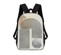 sinyumoney Metal And Gold Art 10 Sac À Dos Scolaire Enfant Tendance Et Décontracté, Sac À Dos Imprimé En 3D Pour Garçon, Grand Sac À Dos 17inch