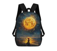 sinyumoney Midnight Teddy Bear Sac À Dos Scolaire Pour Enfants, Sac D'école Imprimé En 3D, Sac D'école Tendance Pour Garçons, Élèves Du Primaire Et Du Collège 17inch