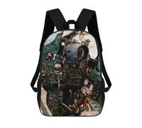 sinyumoney Mig21 Cockpit ColdWar Jet Sac À Dos Scolaire Pour Filles Et Garçons, Sac À Dos Avec Poche, Sac À Dos Tendance Pour Enfants 17inch