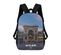 sinyumoney MILAN Sac À Dos Imprimé En 3D Pour Enfants, Sac D'école Grande Capacité, Sac De Voyage, Sac À Livres, Sac À Dos Scolaire Pour Enfants 17inch