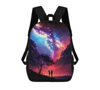 sinyumoney Milky Way Couple Sacs À Dos Pour Enfants 17inch Sac À Dos Scolaire, Sac Imprimé En 3D, Cartable Pour Enfants, Sac De Voyage, Sac À Dos Garçon Fille, Sac D'école Pour Enfants