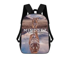 sinyumoney Mindset Is Everything 17inch Sacs À Dos Scolaires Imprimés En 3D - Sacs À Dos Tendance Pour Garçons Du Primaire Et Du Collège