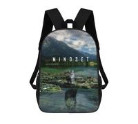sinyumoney Mindset Is Everything Sac À Dos Scolaire Pour Enfants, 43 Cm (17 Pouces), Imprimé En 3D, Pour Garçons, Élèves Du Primaire Et Du Collège