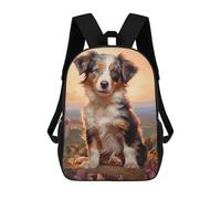 sinyumoney Miniature American Shepher Sac À Dos Scolaire Pour Enfants Imprimé En 3D, Idéal Pour Les Voyages Et Les Lectures, Pour Les Garçons Et Les Élèves Du Primaire 17inch