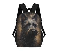 sinyumoney Miniature Schnauzer Dog Sac À Dos Scolaire Pour Adolescents, Imprimé En 3D, Ajustable, À Poches Tendance, Pour Enfants, Garçons, Filles, Étudiants Et Adolescents 17inch