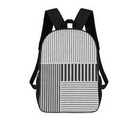 sinyumoney Minimalist Lines 2 Sac À Dos Scolaire Imprimé En 3D Pour Garçons Et Filles, Sac À Dos Pour Ordinateur Portable Pour Enfants/étudiants/adultes 17inch