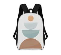 sinyumoney Minimalist Lines 34 Sacs À Dos Scolaires Pour Enfants, Sac D'école Imprimé En 3D Pour Garçons, Élèves Du Primaire Et Du Collège 17inch