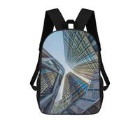 sinyumoney Modern Buildings Sacs À Dos Scolaires Pour Garçons Et Filles, Sacs À Dos Décontractés Pour Le Sport, Sacs À Dos De Grande Capacité Pour L'école Primaire 17inch