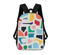 sinyumoney Modern Collage 2 Sac À Dos Enfant Fille 3D, Sac D'école, Sac À Dos Pour Tout-petits, Sac À Dos Décontracté, Sac À Livres Tendance 17inch