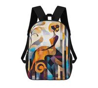 sinyumoney Modern Cubist Vision of Adele Bloch-Bauer Sac À Dos Scolaire Pour Enfants Imprimé En 3D, Idéal Pour Les Voyages Et Les Lectures, Pour Les Garçons Et Les Élèves Du Primaire 17inch