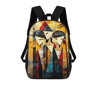 sinyumoney Modern Cubist Vision of The Three Graces Sac À Dos Scolaire Imprimé En 3D Pour Enfants, Sac À Dos Garçon/fille, Sac De Voyage Pour Enfants 17inch