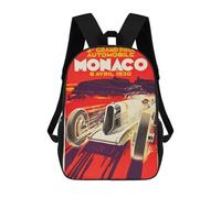 sinyumoney Monaco Grand Prix 1931 Sacs À Dos Pour Enfants, Cartables Imprimés En 3D, Sacs À Dos Pour Élèves Du Primaire Et Du Collège, Garçons Et Filles 17inch