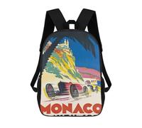 sinyumoney Monaco Grand Prix 1933 Sac À Dos Scolaire Pour Filles Et Garçons, Sac À Dos Avec Poche, Sac À Dos Tendance Pour Enfants 17inch