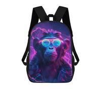 sinyumoney Monkey Animal Space Sacs À Dos Pour Enfants, Sac À Dos Scolaire, Sac À Dos Imprimé En 3D Pour Enfants, Sac À Dos De Voyage, Sac À Livres, Sac D'école Pour Enfants 17inch