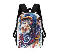 sinyumoney Monkey Colorful Pop Art Sac À Dos Scolaire Imprimé En 3D, Sac À Dos Décontracté Pour Enfants, Sac D'école Imprimé En 3D Pour Garçons, Primaire Et Collège 17inch