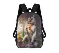 sinyumoney Monkey Glowing Butterfly Sac À Dos Scolaire Pour Adolescents, Imprimé En 3D, Ajustable, À Poches Tendance, Pour Enfants, Garçons, Filles, Étudiants Et Adolescents 17inch