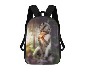 sinyumoney Monkey Glowing Butterfly Sac À Dos Scolaire Pour Adolescents, Imprimé En 3D, Ajustable, À Poches Tendance, Pour Enfants, Garçons, Filles, Étudiants Et Adolescents 17inch