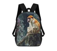 sinyumoney Monkey in The Jungle Sacs À Dos Scolaires Pour Enfants, Sac D'école Imprimé En 3D Pour Garçons, Élèves Du Primaire Et Du Collège 17inch