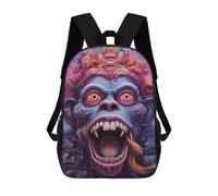sinyumoney Monkey Portrait -1 Sac À Dos Enfant, Sac D'école, Sac À Dos Imprimé 3D Avec Motif De Dessin Animé, Grande Capacité, Pour Garçons Et Filles 17inch