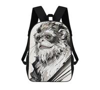sinyumoney Monkey Portrait in Ink Sacs À Dos Pour Enfants, Cartables Imprimés En 3D, Sacs À Dos Pour Élèves Du Primaire Et Du Collège (garçons Et Filles) 17inch