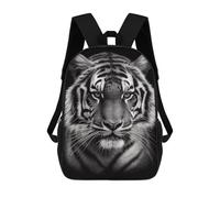 sinyumoney Monochrome Tiger Portrait -1 Sacs À Dos Scolaires Pour Garçons Et Filles, Sacs À Dos Décontractés Pour Le Sport, Sacs À Dos De Grande Capacité Pour L'école Primaire 17inch