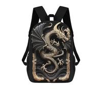 sinyumoney Monster Dragon Art Deco 17inch Sacs À Dos Scolaires Imprimés En 3D - Sacs À Dos Tendance Pour Garçons Du Primaire Et Du Collège