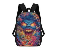 sinyumoney Monstrous Chaos A Fiery Fantasy Sac À Dos Enfant, Sac D'école, Sac À Dos Imprimé 3D Avec Motif De Dessin Animé, Grande Capacité, Pour Garçons Et Filles 17inch