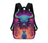 sinyumoney Monstrous Encounter Sac À Dos Scolaire Imprimé En 3D Pour Enfants, Sac À Dos De Voyage, Sac Tendance Et Décontracté Pour Écoliers 17inch