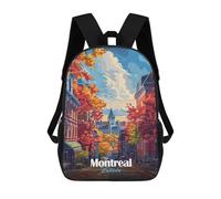 sinyumoney Montreal Canada Autumn Cityscape Sac À Dos Avec Poche, Sacs À Dos Imprimés En 3D, Sacs De Voyage, Sacs À Livres, Sacs D'école Pour Enfants 17inch