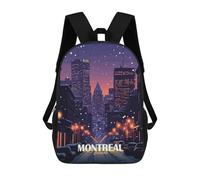 sinyumoney Montreal Canada Winter Cityscape Sacs À Dos Scolaires Pour Garçons Et Filles, Sacs À Dos Décontractés Pour Le Sport, Sacs À Dos De Grande Capacité Pour L'école Primaire 17inch