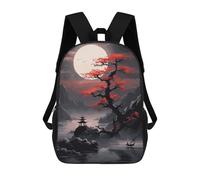 sinyumoney Moon Japanese Landscape Sac À Dos Scolaire Pour Adolescents, Imprimé En 3D, Ajustable, À Poches Tendance, Pour Enfants, Garçons, Filles, Étudiants Et Adolescents 17inch