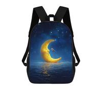 sinyumoney Moon Singing in The Night Sky Sacs À Dos Pour Enfants, Sac À Dos Scolaire Imprimé En 3D Pour Enfants, Sac À Dos De Voyage, Sac À Livres Pour Enfants 17inch Sac D'école