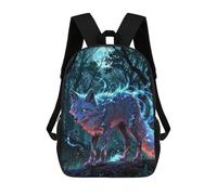 sinyumoney Moonlight Spirit Fox Sacs À Dos Scolaires Pour Enfants, Sac D'école Imprimé En 3D Pour Garçons, Élèves Du Primaire Et Du Collège 17inch
