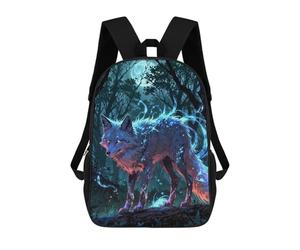 sinyumoney Moonlight Spirit Fox Sacs À Dos Scolaires Pour Enfants, Sac D'école Imprimé En 3D Pour Garçons, Élèves Du Primaire Et Du Collège 17inch