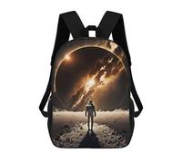 sinyumoney Moonlit Astronaut's Journey Sac À Dos Scolaire Imprimé En 3D Pour Enfants, Sac À Dos De Voyage Tendance Et Décontracté Pour Écoliers 17inch