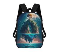 sinyumoney Moonlit Floating Island -1 Sac À Dos Scolaire Imprimé En 3D, Sac À Dos Tendance Pour Enfants, Sac À Dos Pour Garçons, Élèves Du Collège 17inch