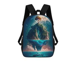 sinyumoney Moonlit Floating Island -1 Sac À Dos Scolaire Imprimé En 3D, Sac À Dos Tendance Pour Enfants, Sac À Dos Pour Garçons, Élèves Du Collège 17inch