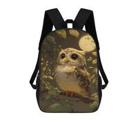 sinyumoney Moonlit Forest Owl-1 Sac À Dos Enfant, Cartable, Sacs À Dos Scolaires Imprimés En 3D Pour Élèves Du Primaire Et Du Collège, Cadeau D'anniversaire Pour Adolescents 17inch