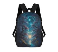 sinyumoney Moonlit Forest Sac À Dos Pour Enfants, Impression 3D, Sac D'école Pour Garçons Et Filles, Sac À Dos Tendance Et Décontracté Pour Écoliers 17inch