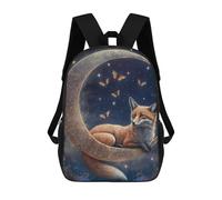sinyumoney Moonlit Fox Dreams -1 Sac À Dos Scolaire Pour Enfants, Sac À Dos De Voyage Décontracté, Grand Sac À Dos Pour Garçons Et Filles 17inch