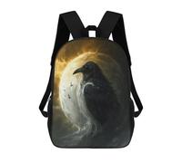 sinyumoney Moonlit Raven Flight Sac À Dos Enfant, Cartable, Sacs À Dos Scolaires Imprimés En 3D Pour Élèves Du Primaire Et Du Collège, Cadeau D'anniversaire Pour Adolescents 17inch