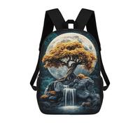 sinyumoney Moonlit Serenity Waterfall Sac À Dos En Peluche À Motif Dessin Animé, Sac À Dos 3D Pour Enfants, Idée Cadeau D'anniversaire Pour Garçons Et Filles 17inch