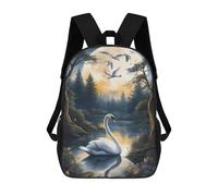 sinyumoney Moonlit Swan Lake Sac À Dos En Peluche À Motif Dessin Animé, Sac À Dos 3D Pour Enfants, Idée Cadeau D'anniversaire Pour Garçons Et Filles 17inch
