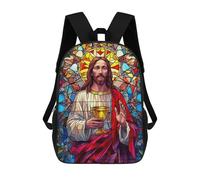 sinyumoney Mosaic Jesus 4 Sacs À Dos Pour Enfants 17inch Sac À Dos Scolaire, Sac Imprimé En 3D, Cartable Pour Enfants, Sac De Voyage, Sac À Dos Garçon Fille, Sac D'école Pour Enfants