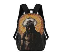 sinyumoney Mosaic Jesus Sac À Dos Scolaire Pour Adolescents, Imprimé En 3D, Ajustable, À Poches Tendance, Pour Enfants, Garçons, Filles, Étudiants Et Adolescents 17inch