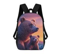 sinyumoney Mother Bear And Cub at Sunset Sac À Dos Scolaire Pour Filles Et Garçons, Sac À Dos Avec Poche, Sac À Dos Tendance Pour Enfants 17inch