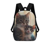 sinyumoney Mother Cat And Kitten Sacs À Dos Scolaires Pour Enfants, Sac D'école Imprimé En 3D Pour Garçons, Élèves Du Primaire Et Du Collège 17inch