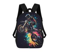 sinyumoney Motocross Rider in Action Sacs À Dos Décontractés Pour Enfants, Sacs D'école Pour Adolescents, Filles Et Garçons, Sacs À Dos Pour Livres 17inch
